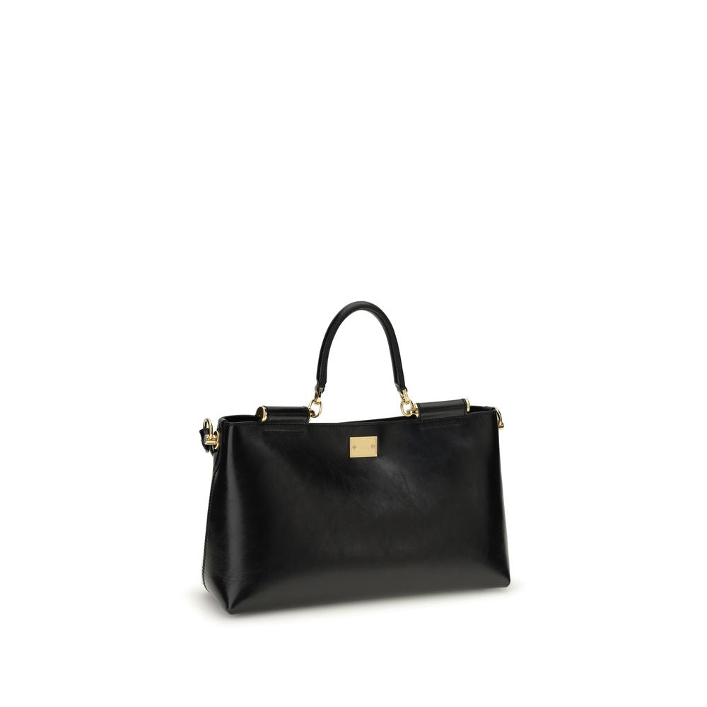 Dolce & Gabbana Black Calf Leather Shoulder Bag