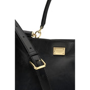Dolce & Gabbana Black Calf Leather Shoulder Bag
