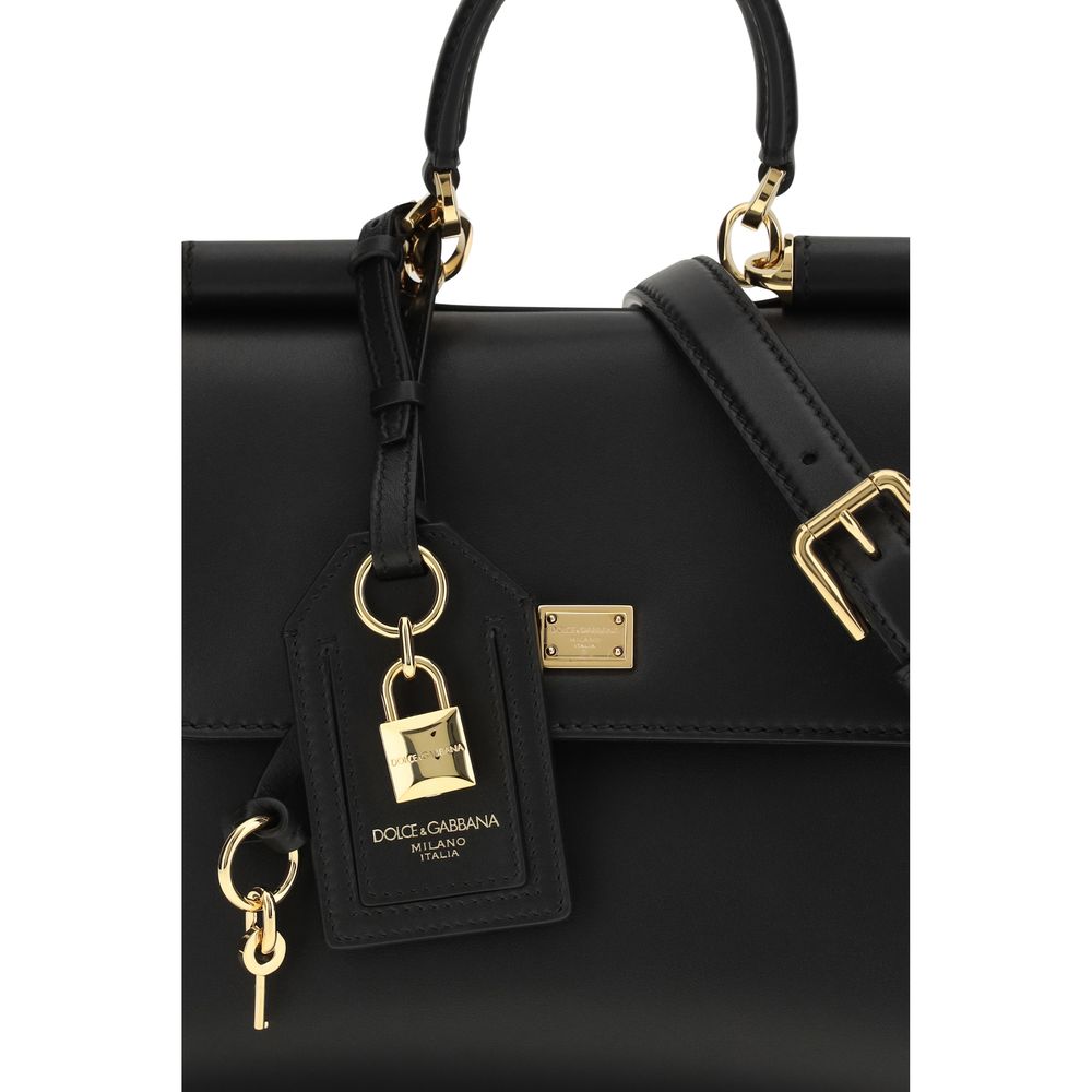 Dolce & Gabbana Black Calf Leather Shoulder Bag