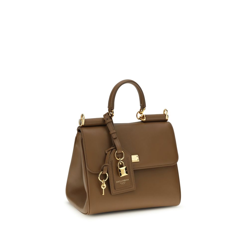 Dolce & Gabbana Brown Calf Leather My Sicily Handbag