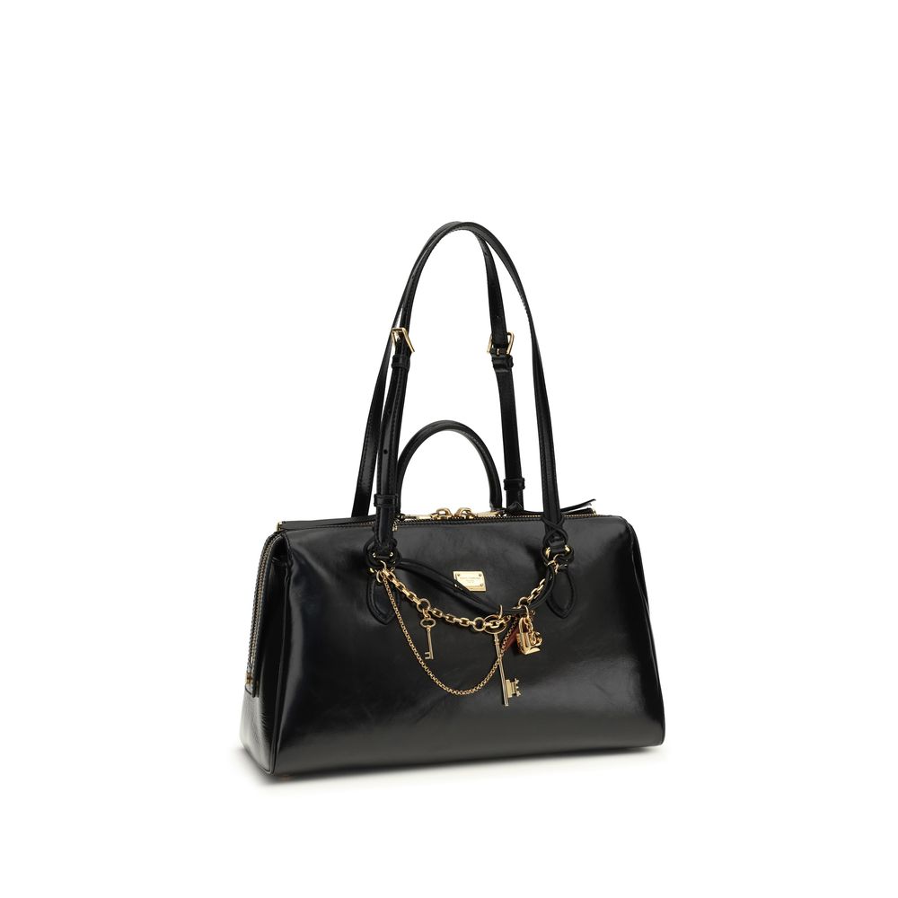 Dolce & Gabbana Black Calf Leather Shoulder Bag
