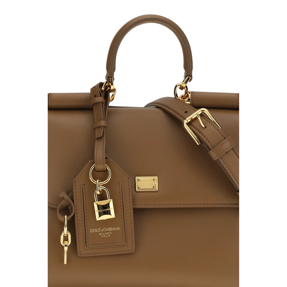 Dolce & Gabbana Brown Calf Leather My Sicily Handbag