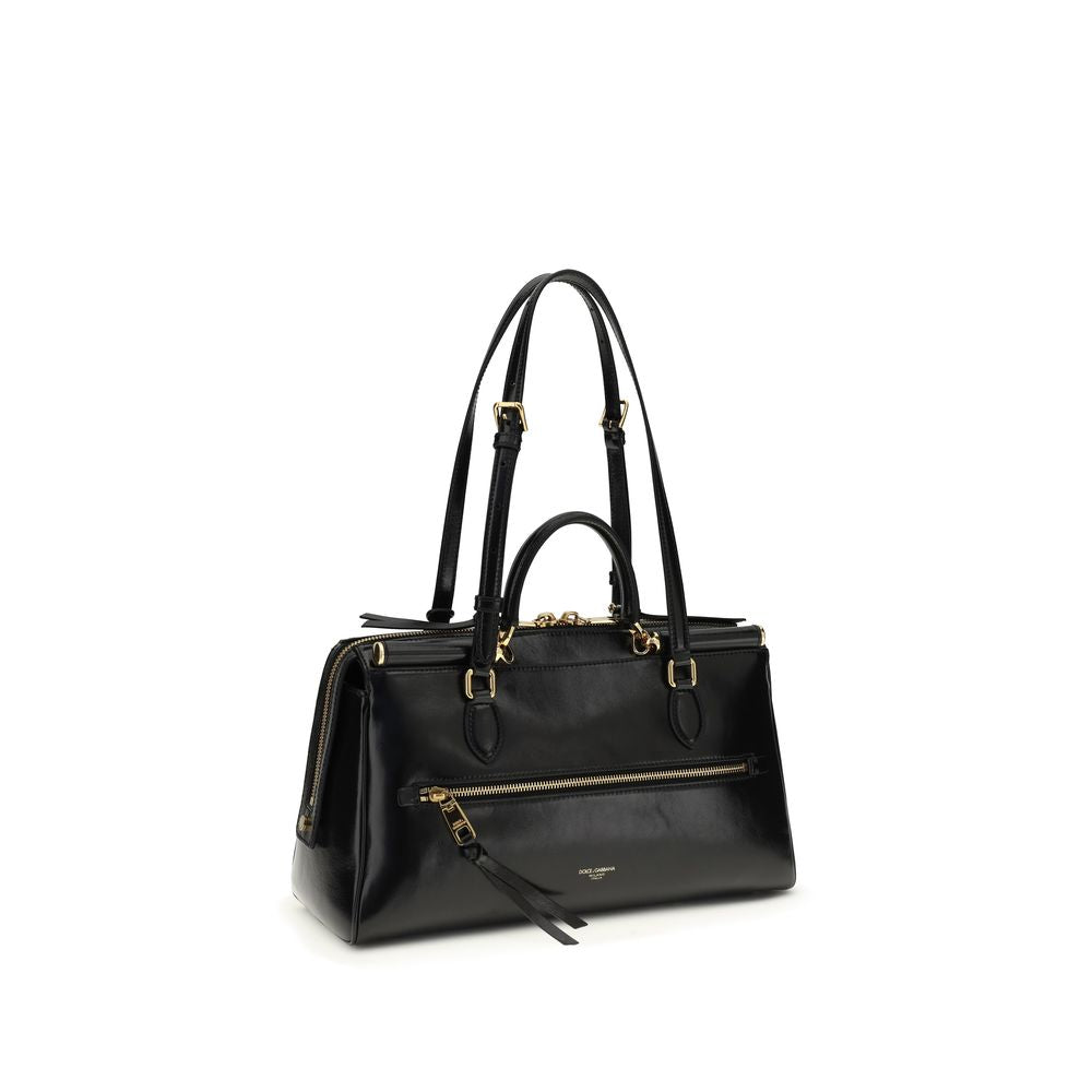 Dolce & Gabbana Black Calf Leather Shoulder Bag