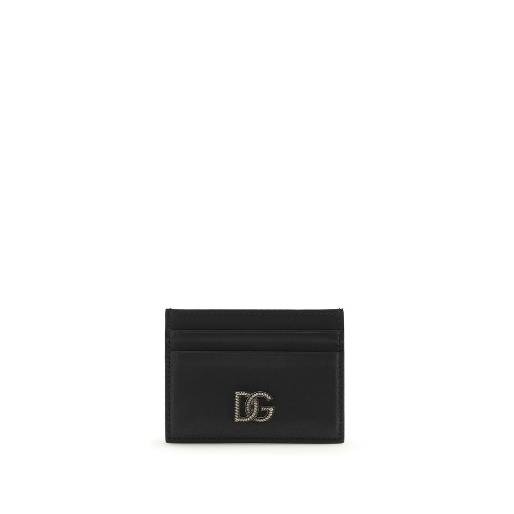 Dolce & Gabbana Black Calf Leather Card Holder