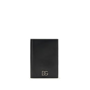 Dolce & Gabbana Black Calf Leather Passport Holder