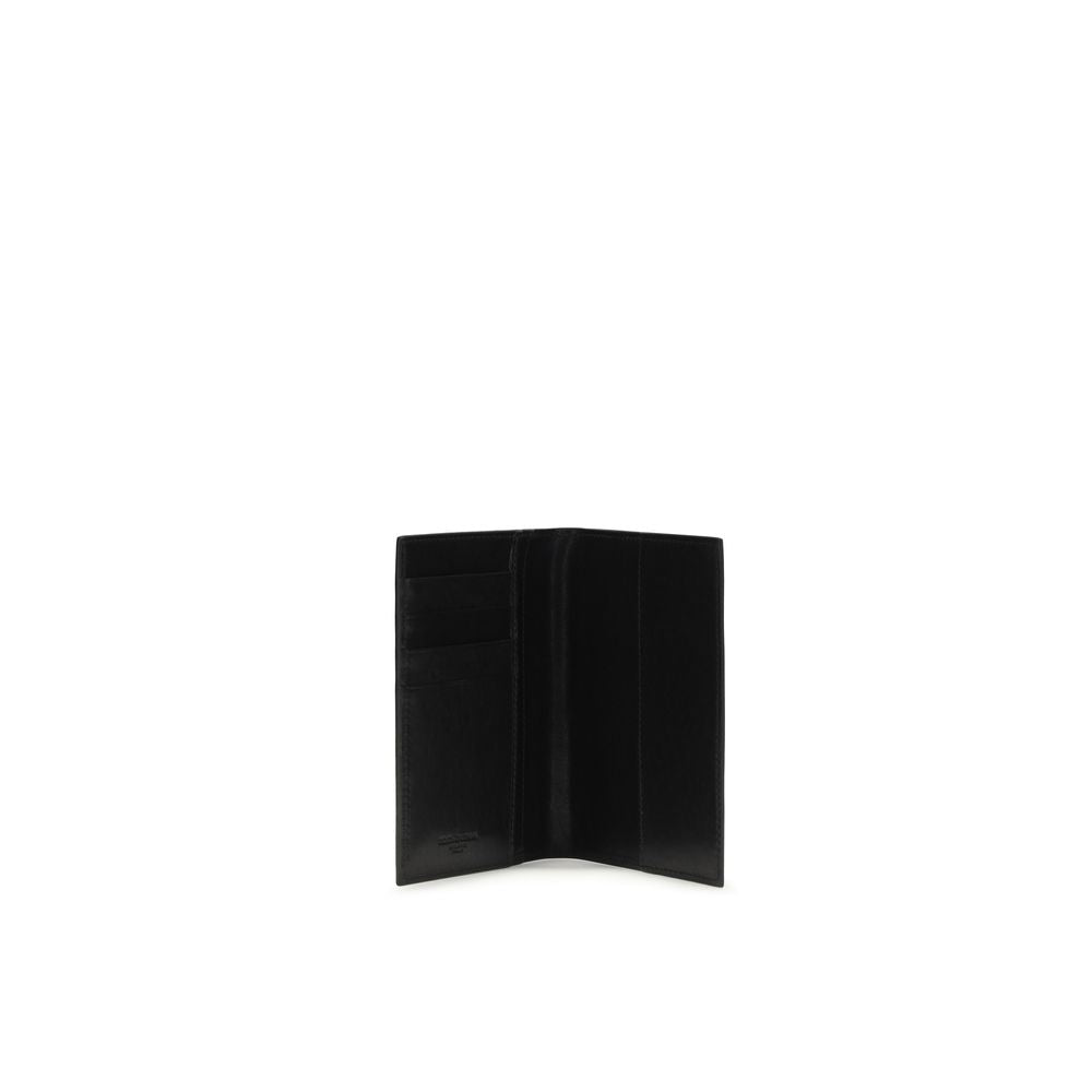 Dolce & Gabbana Black Calf Leather Passport Holder