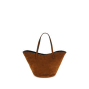 Staud Brown Suede Mini Bucket Handbag