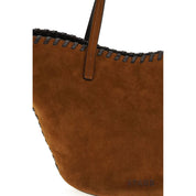 Staud Brown Suede Mini Bucket Handbag
