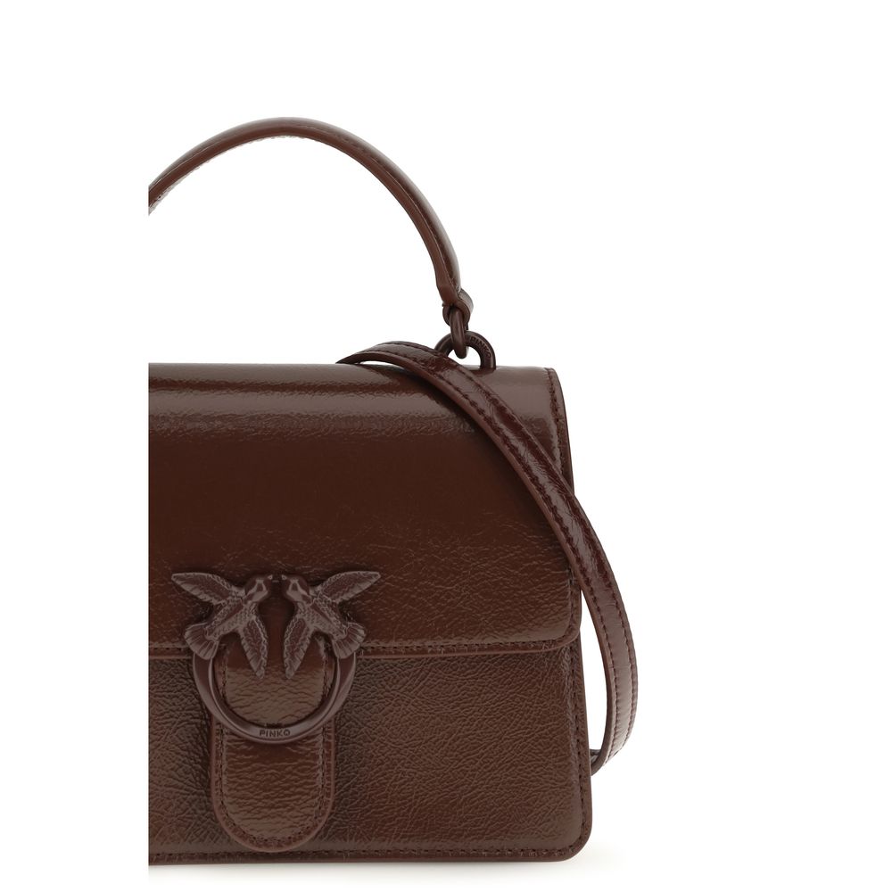 PINKO Burgundy Goatskin Mini Bag