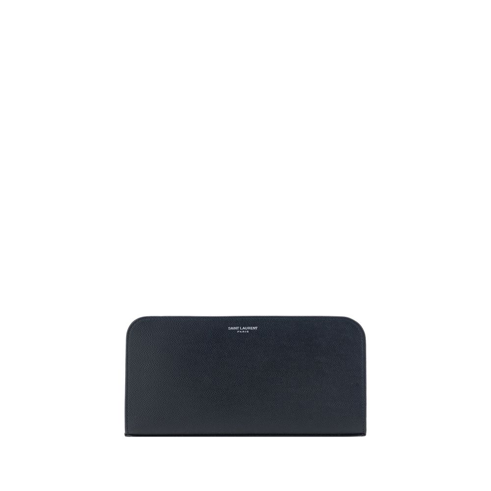 Saint Laurent Black Calf Leather Wallet