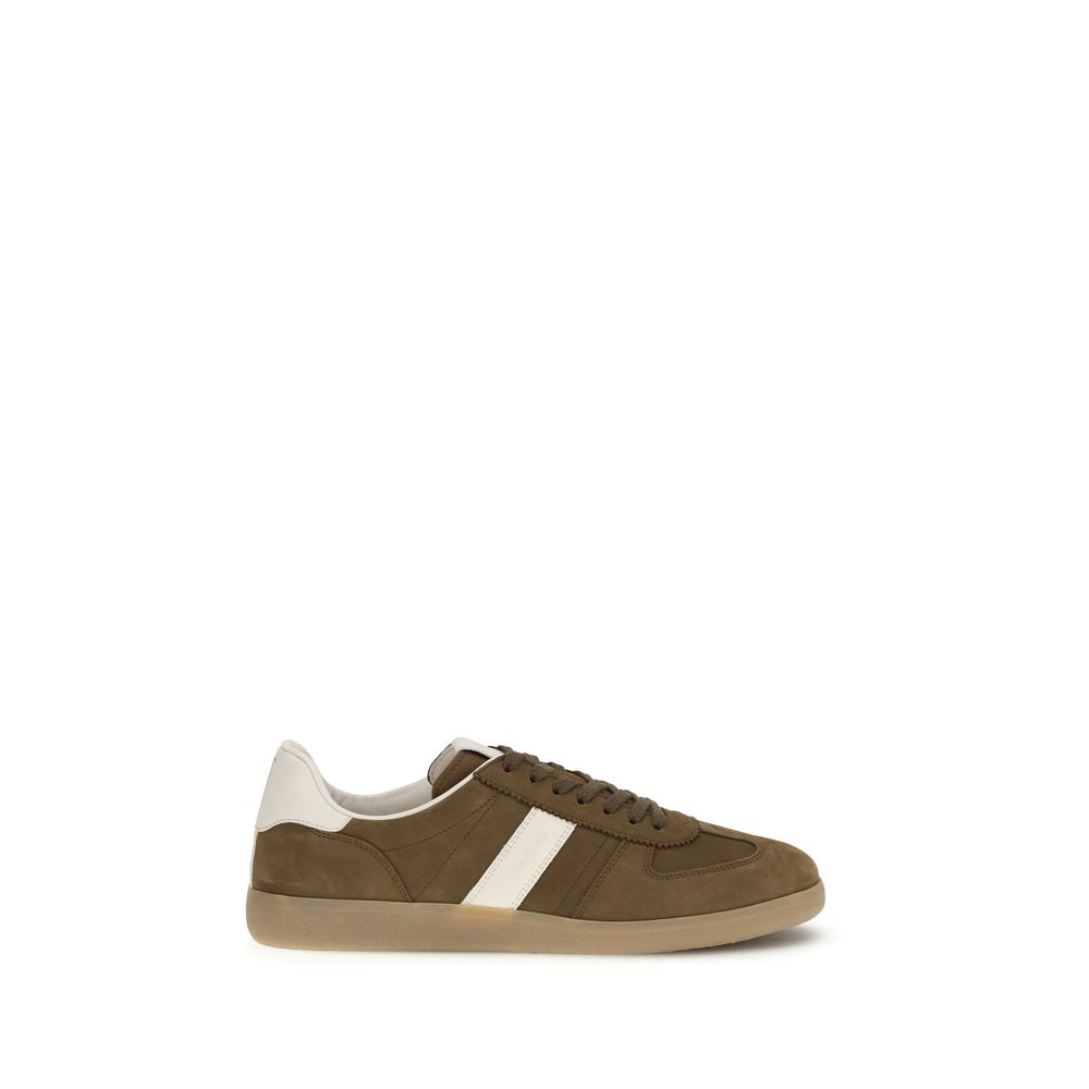 Tom Ford Brown Calf Suede Low Top Sneakers