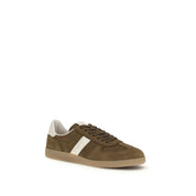 Tom Ford Brown Calf Suede Low Top Sneakers