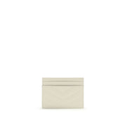 Saint Laurent Beige Quilted Matelassé Calf Leather Wallet