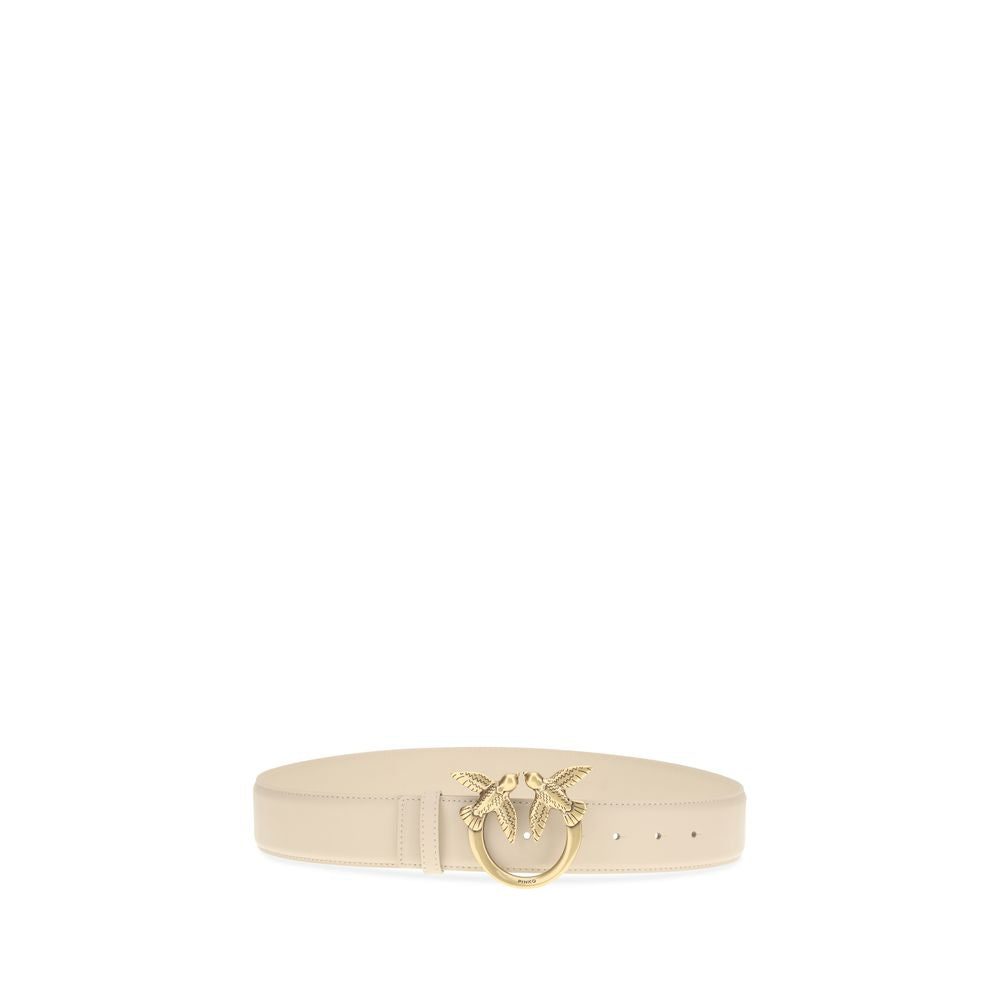 PINKO Beige Calf Leather Regular Belt