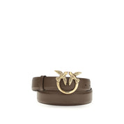 PINKO Brown Calf Leather Regular Belt