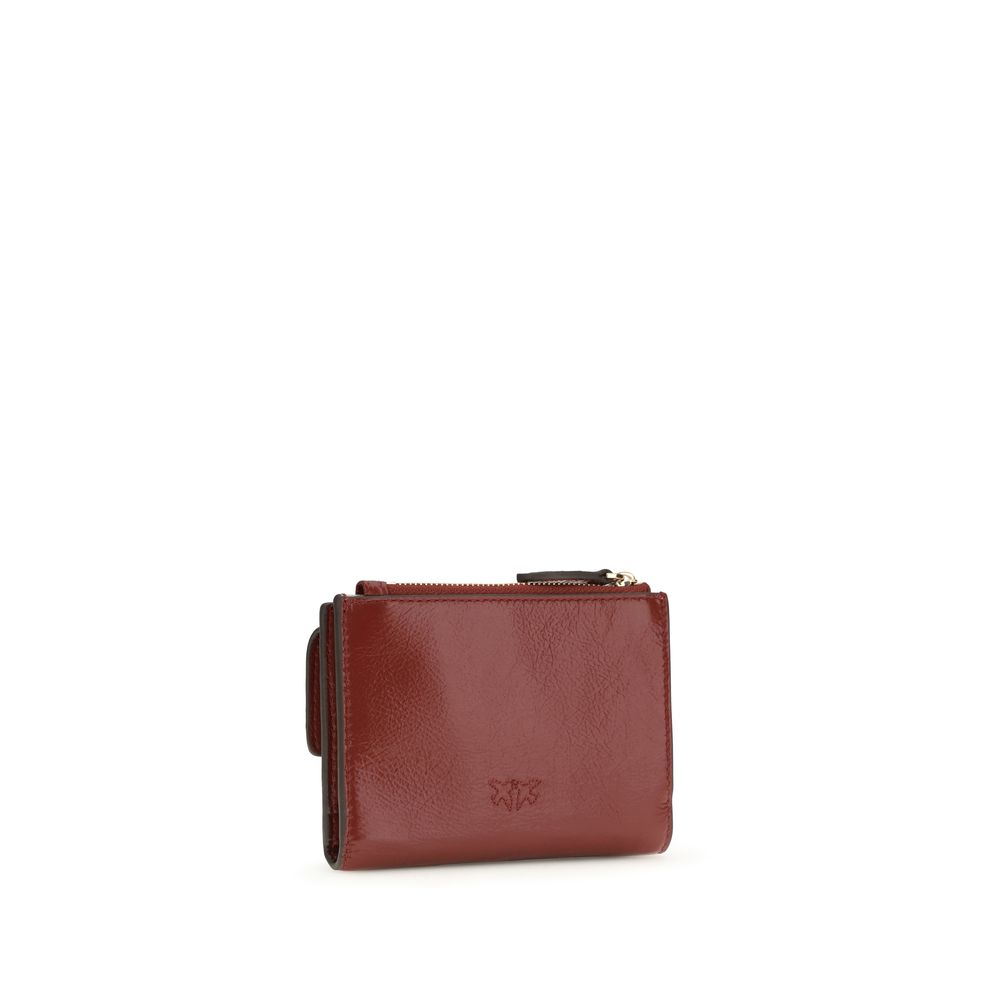 PINKO Bordeaux Calf Leather Wallet