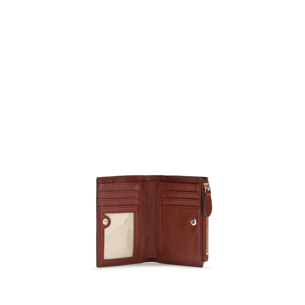 PINKO Bordeaux Calf Leather Wallet