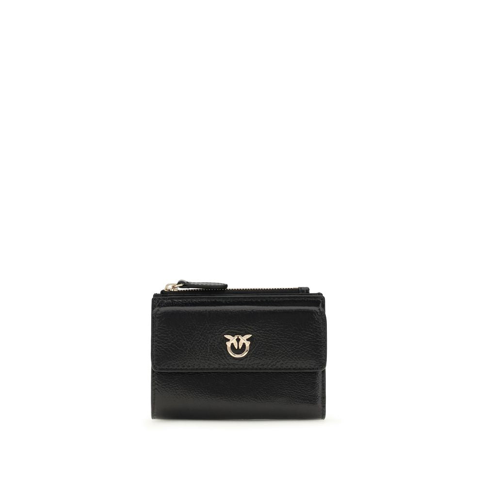 PINKO Black Calf Leather Wallet