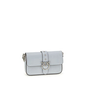 PINKO Blue Calf Leather Shoulder Bag