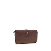 PINKO Brown Calf Leather Shoulder Bag