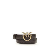 PINKO Brown Calf Leather Regular Belt