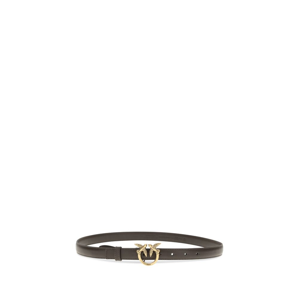 PINKO Brown Calf Leather Regular Belt