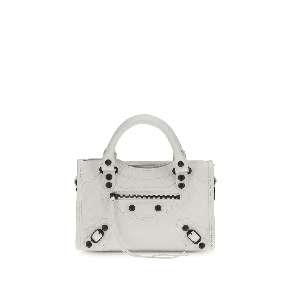 Balenciaga White Calf Leather Mini Handbag