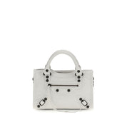 Balenciaga White Calf Leather Mini Handbag