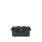 Valentino Garavani Black Nappa Leather Shoulder Bag