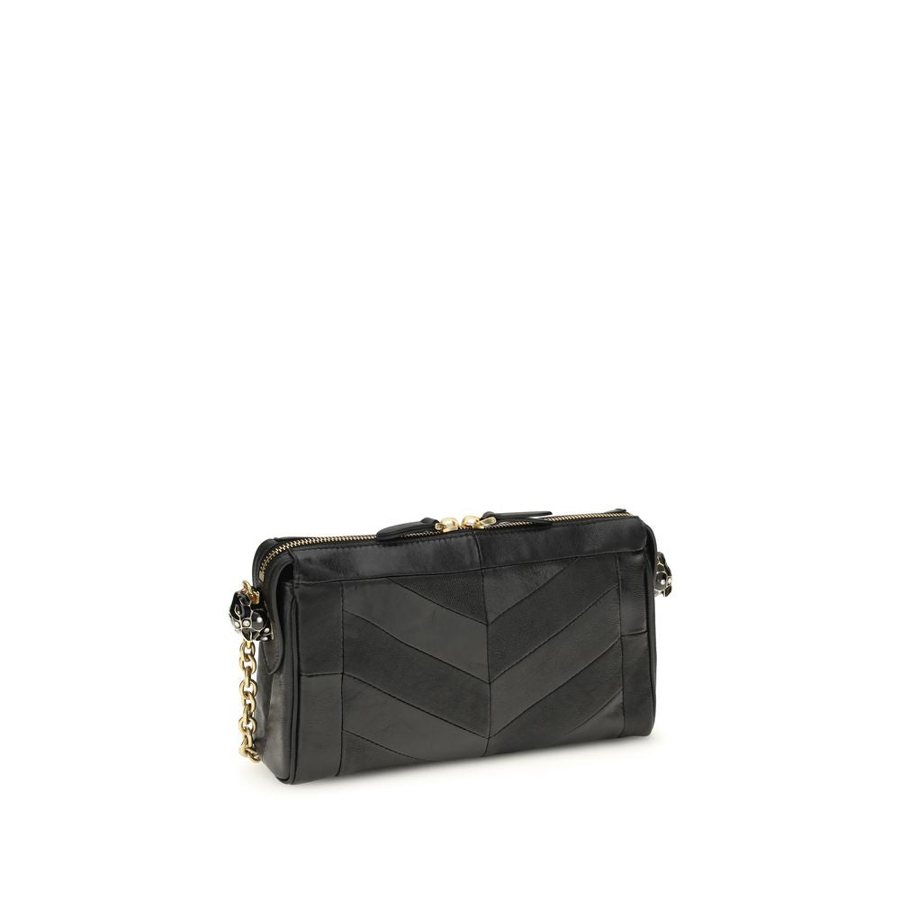 Valentino Garavani Black Nappa Leather Shoulder Bag
