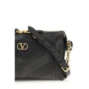 Valentino Garavani Black Nappa Leather Shoulder Bag