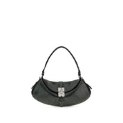 Ganni Blue Recycled Leather Shoulder Bag
