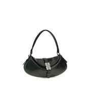 Ganni Blue Recycled Leather Shoulder Bag
