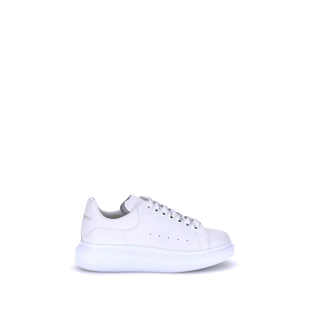 Alexander McQueen White Calf Leather Platform Sneakers