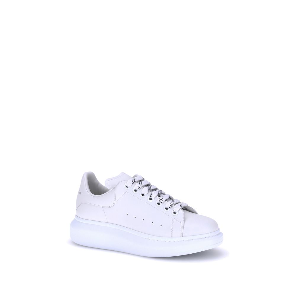 Alexander McQueen White Calf Leather Platform Sneakers