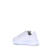 Alexander McQueen White Calf Leather Platform Sneakers