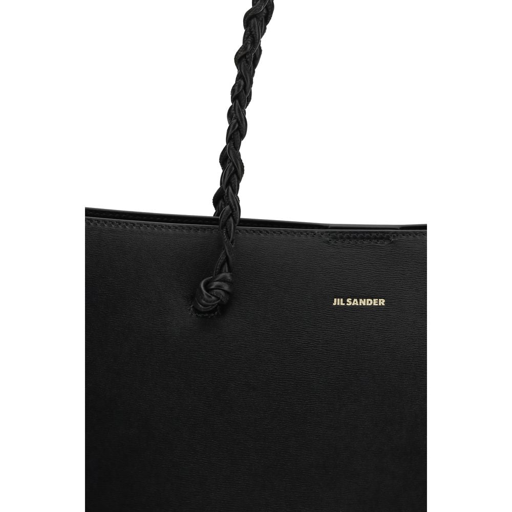 Jil Sander Black Calf Leather Tangle Shoulder Bag