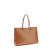Jil Sander Brown Calf Leather Tangle Shoulder Bag