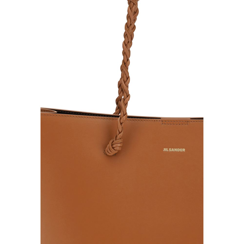 Jil Sander Brown Calf Leather Tangle Shoulder Bag