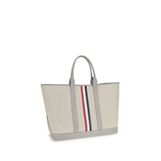 Thom Browne Gray Fabric Shoulder Bag