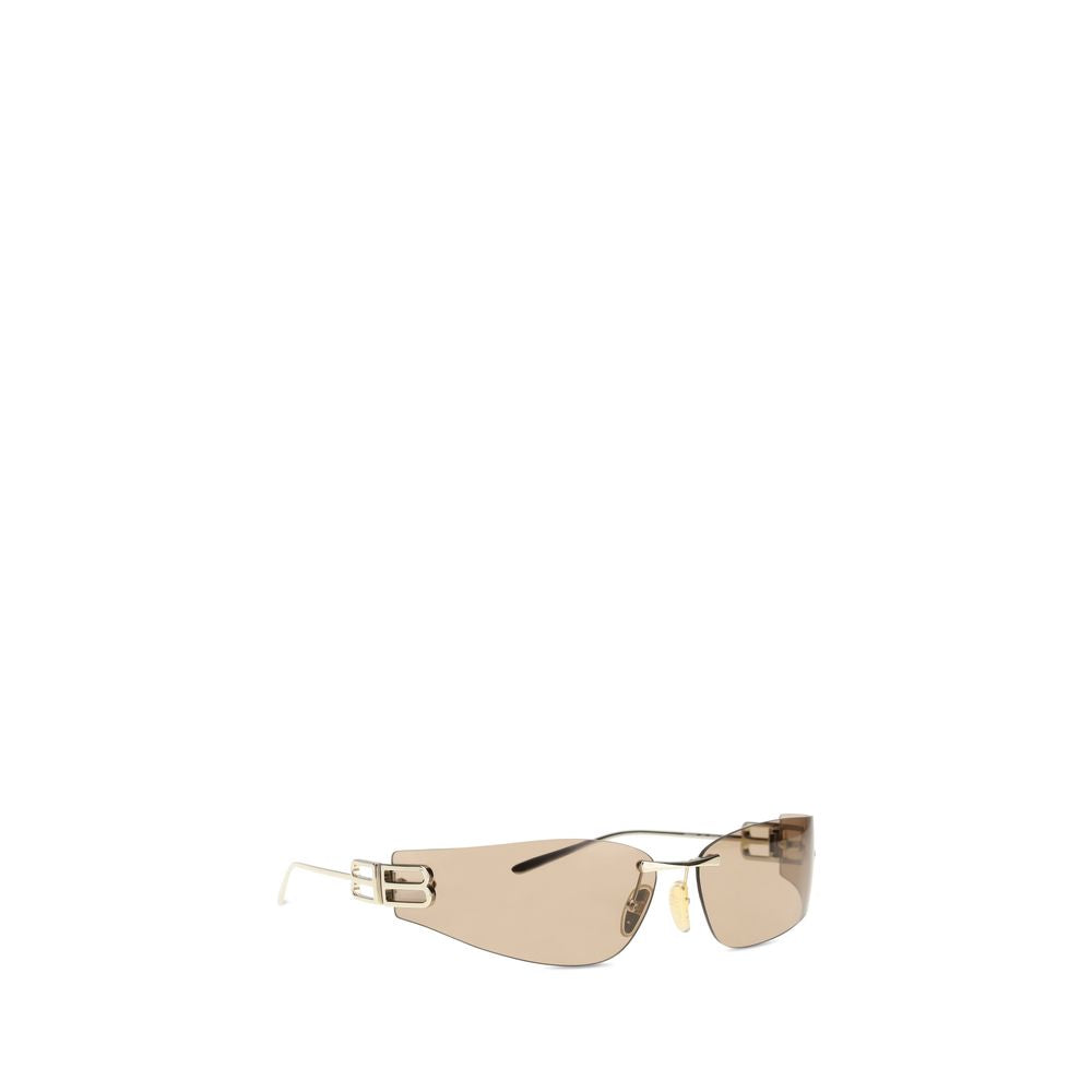 Balenciaga Gold Metal D-frame Gossip Sunglasses