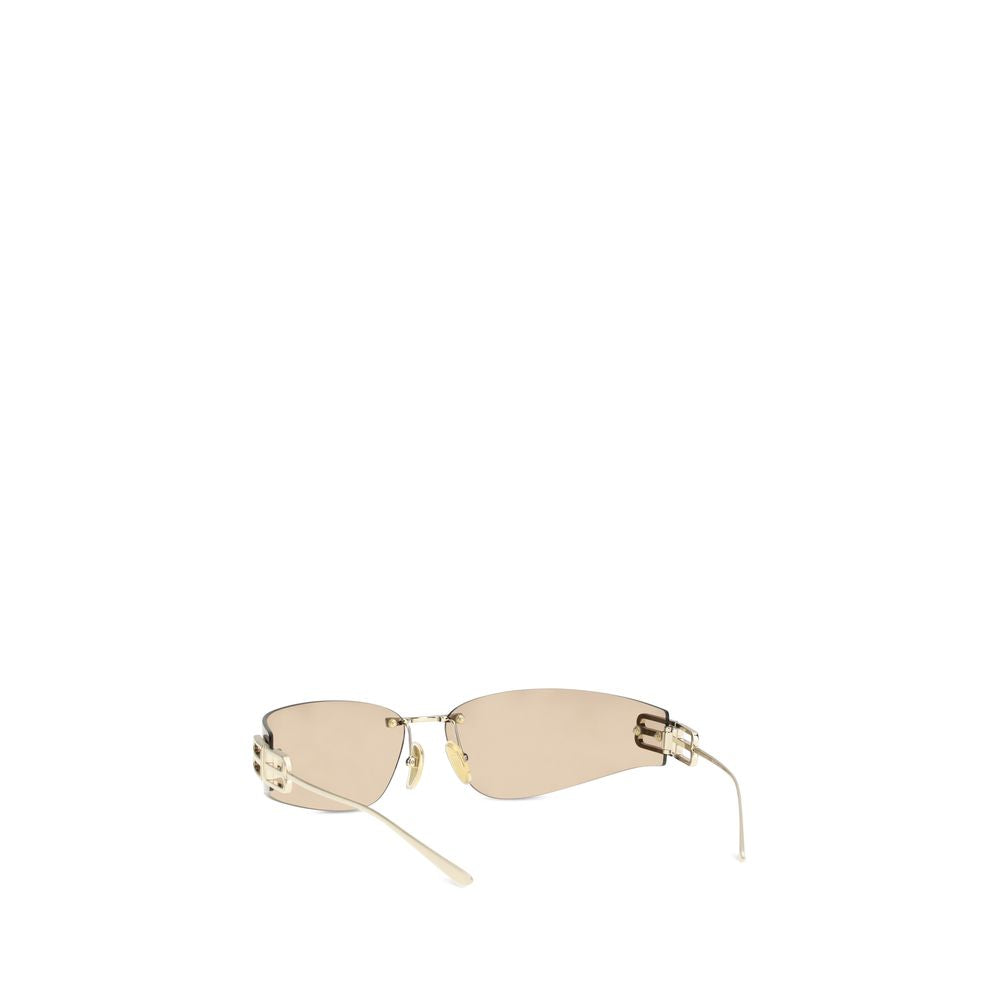 Balenciaga Gold Metal D-frame Gossip Sunglasses