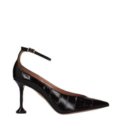 Aquazzura Brown Leather High-Heel Pumps