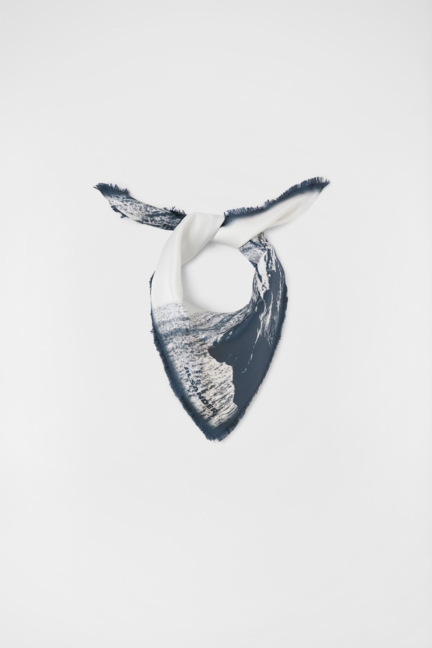 Jil Sander Jumping Man Beige Fibres Scarf