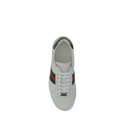 Gucci White Calf Leather Low Top Sneakers