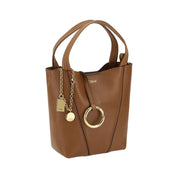 Chloé Brown Calf Leather Spin Shoulder Bag