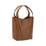 Chloé Brown Calf Leather Spin Shoulder Bag