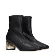 Casadei Black Eco Leather Ankle Boots