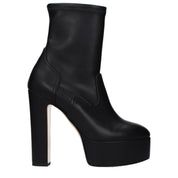 Casadei Black Eco Leather Ankle Boots