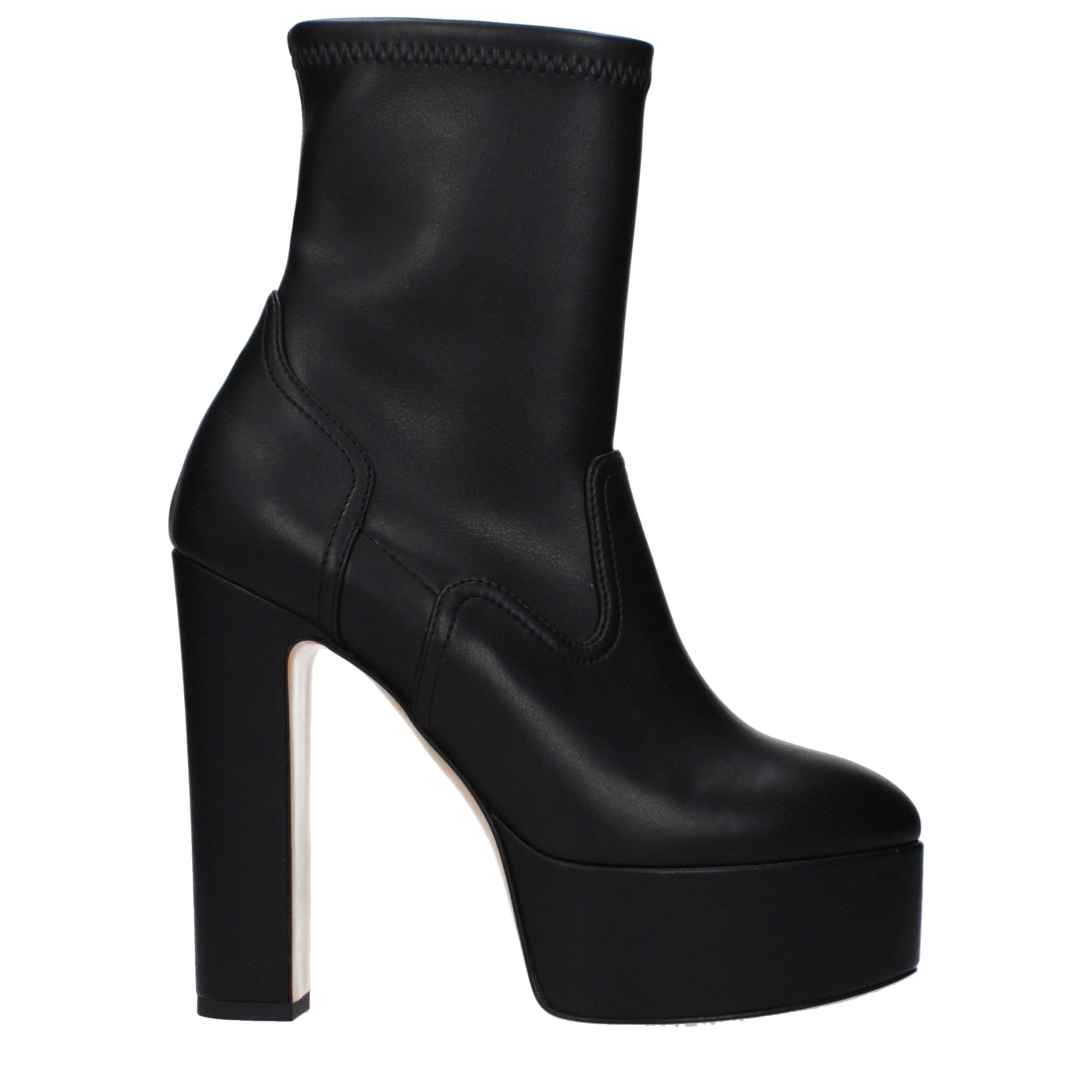 Casadei Black Eco Leather Ankle Boots